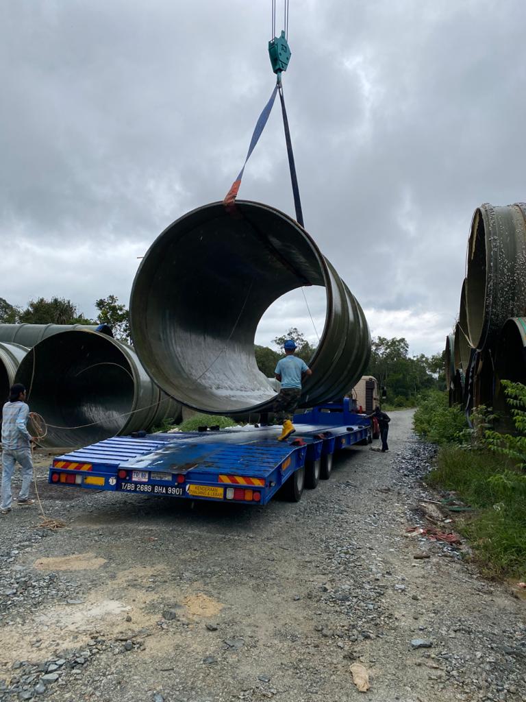 Large diameter round pipe for off shore water cooling system Johor Bahru (JB) |  FRP Canteen Furniture Manufacturer Johor Bahru (JB) | Fiberglass Manufacturer Johor Bahru (JB)